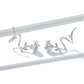 Pandora Style Roses Stud Earrings - BSE238 Pandora Style Roses Stud Earrings - BSE238