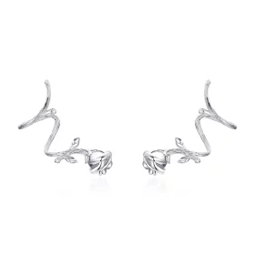 Pandora Style Roses Stud Earrings - BSE238 Pandora Style Roses Stud Earrings - BSE238