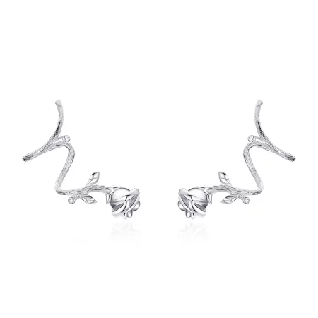 Pandora Style Roses Stud Earrings - BSE238