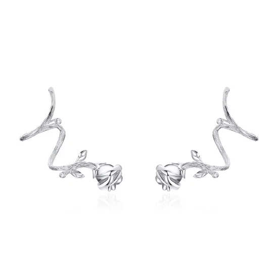 Pandora Style Roses Stud Earrings - BSE238