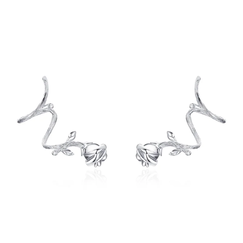 (image for) Pandora Style Roses Stud Earrings - BSE238 - Product Image