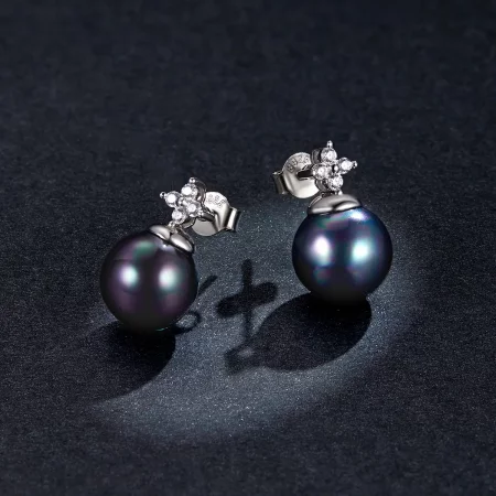 Pandora Style Shiny Beads Stud Earrings - BSE498