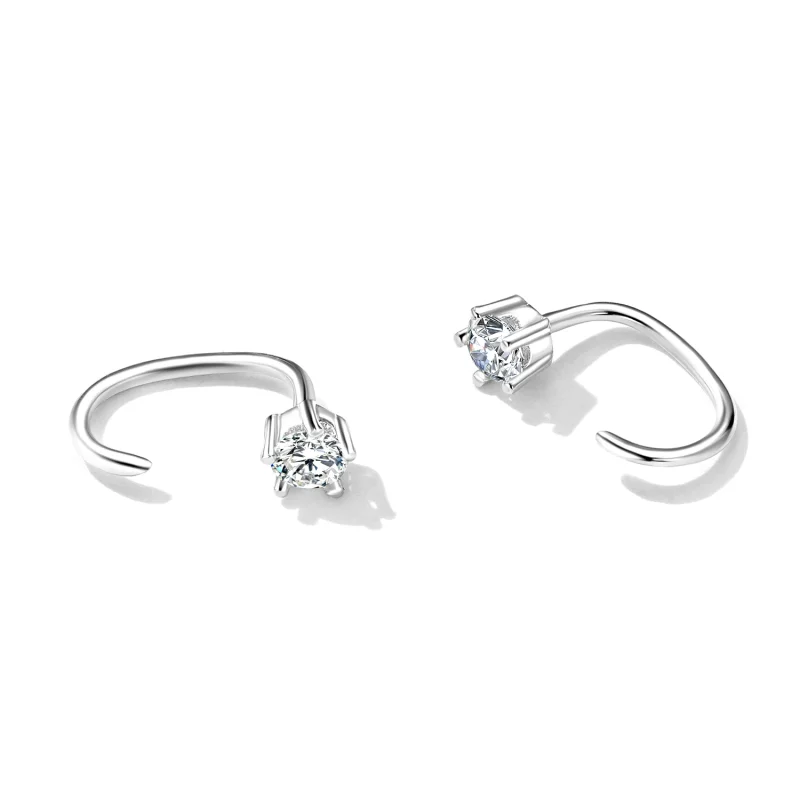 (image for) Pandora Style Simple and Shining Stud Earrings - SCE1422 - View 3