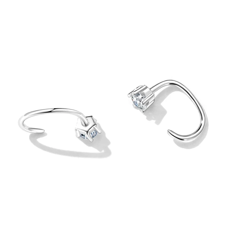 (image for) Pandora Style Simple and Shining Stud Earrings - SCE1422 - View 4