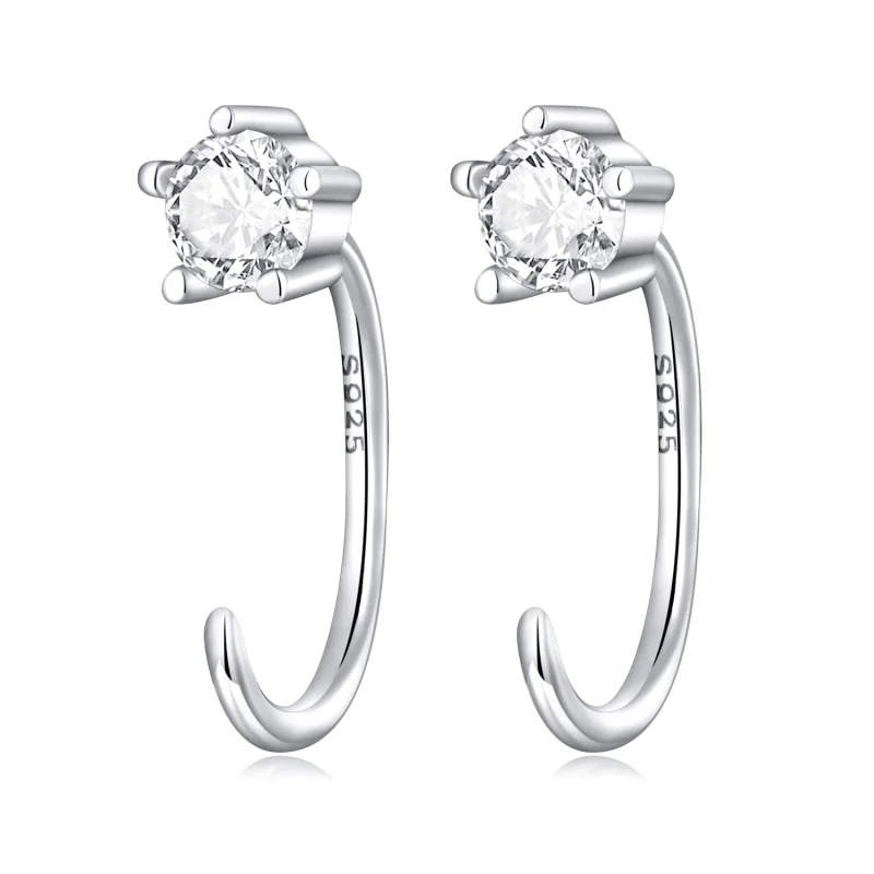 (image for) Pandora Style Simple and Shining Stud Earrings - SCE1422 - Product Image