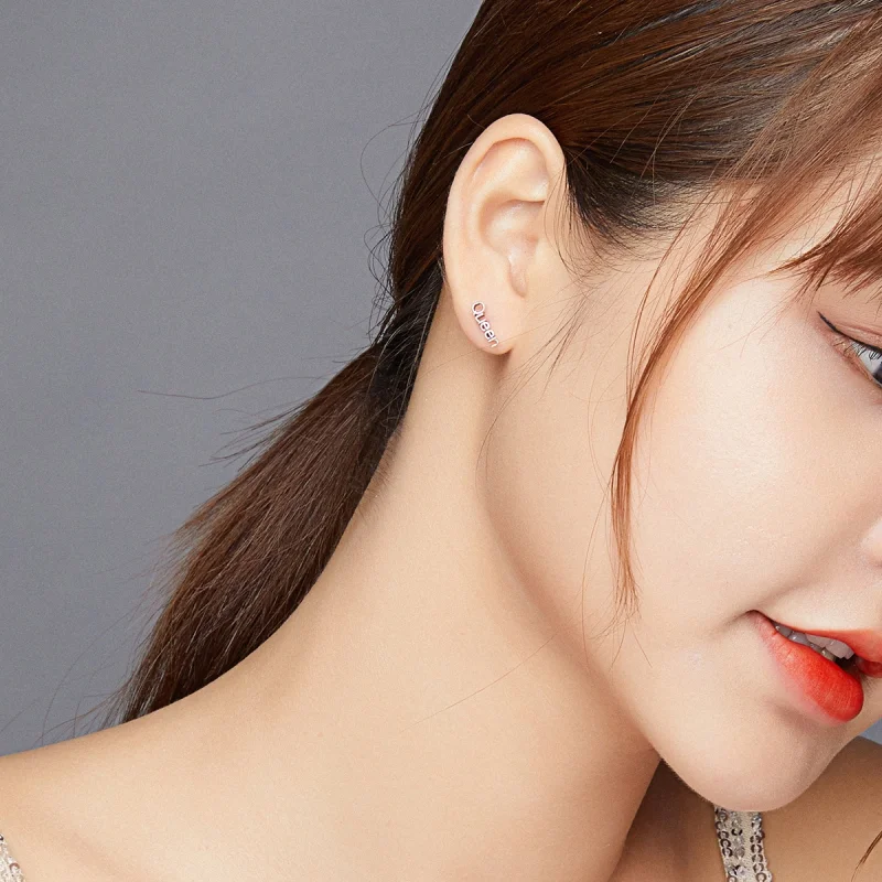 (image for) Pandora Style Simple Crown Stud Earrings - SCE934 - View 8