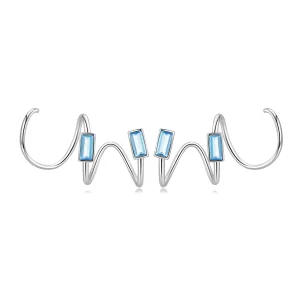 (image for) Pandora Style Simple Inlaid Stone Stud Earrings - SCE1463