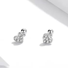 Pandora Style Simple Love Stud Earrings - SCE1298 Pandora Style Simple Love Stud Earrings - SCE1298