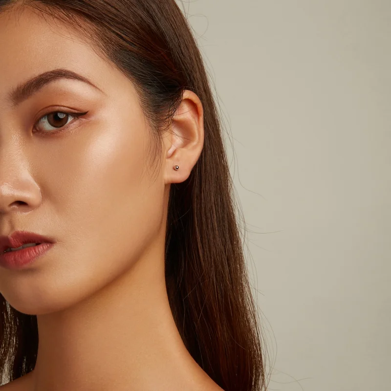 (image for) Pandora Style Simple Love Stud Earrings - SCE1352-VT - View 6