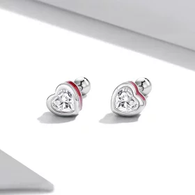 Pandora Style Simple Love Stud Earrings - SCE1352-VT Pandora Style Simple Love Stud Earrings - SCE1352-VT