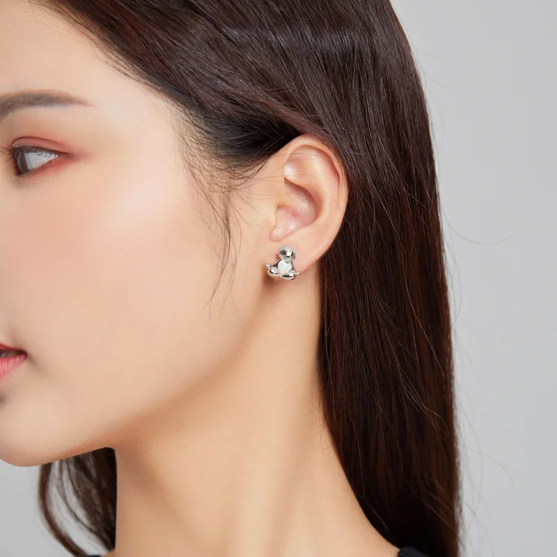 (image for) Pandora Style Sloth Stud Earrings - BSE483 - View 6