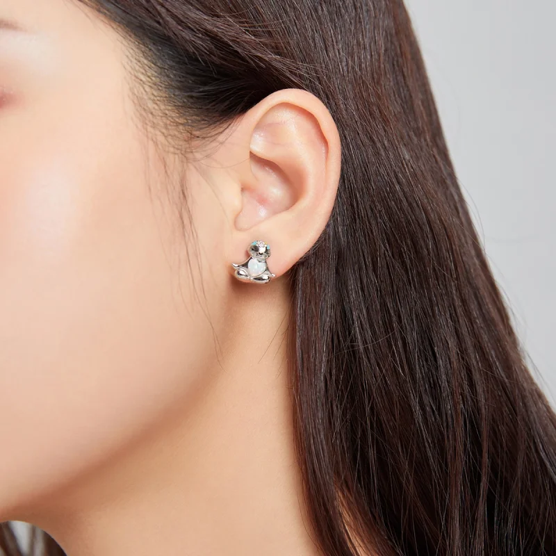 (image for) Pandora Style Sloth Stud Earrings - BSE483 - View 7