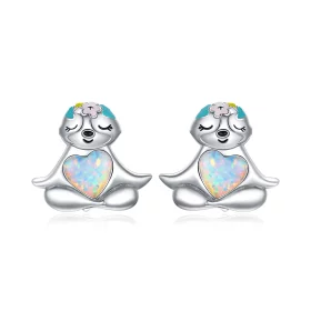 Pandora Style Sloth Stud Earrings - BSE483