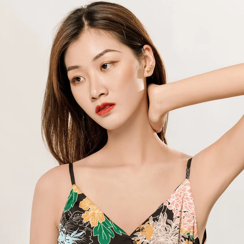 (image for) Pandora Style Smile Stud Earrings - SCE764 - View 6