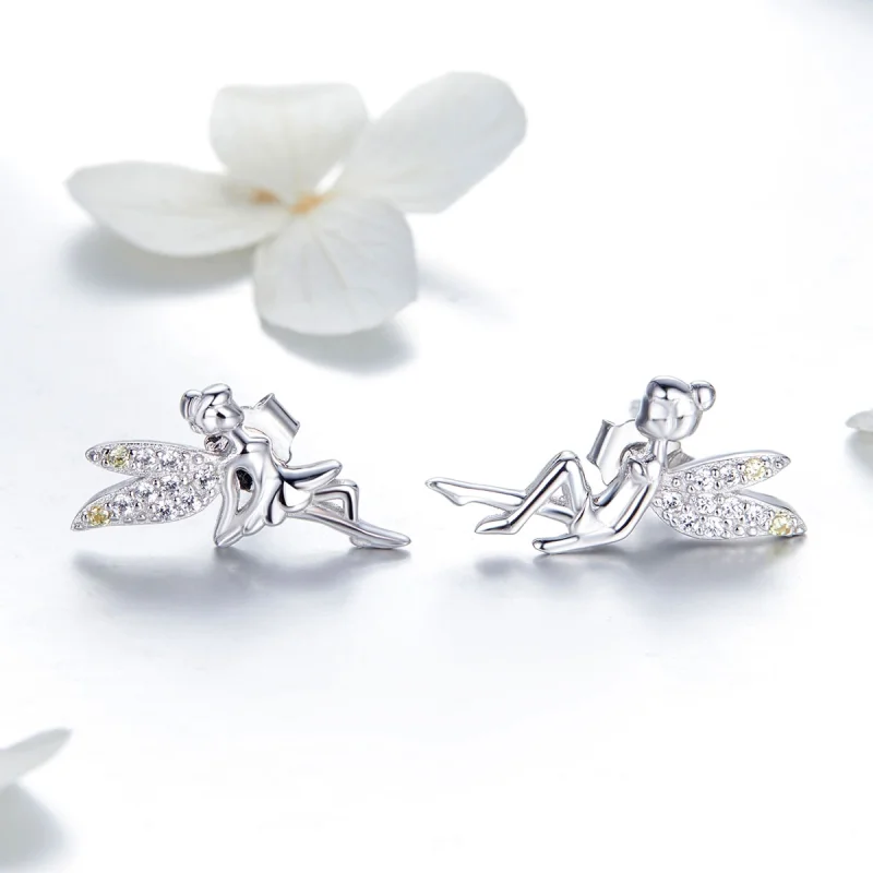 (image for) Pandora Style Spring Spirit Stud Earrings - BSE046 - View 2