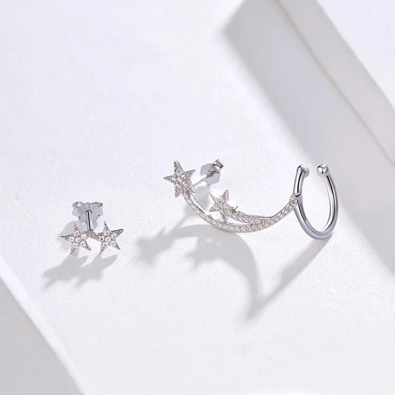 (image for) Pandora Style Star Series - Meteor Stud Earrings - BSE087 - View 10