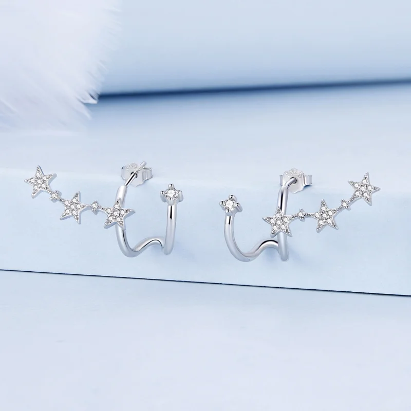 (image for) Pandora Style Star Stud Earrings - BSE700 - View 2