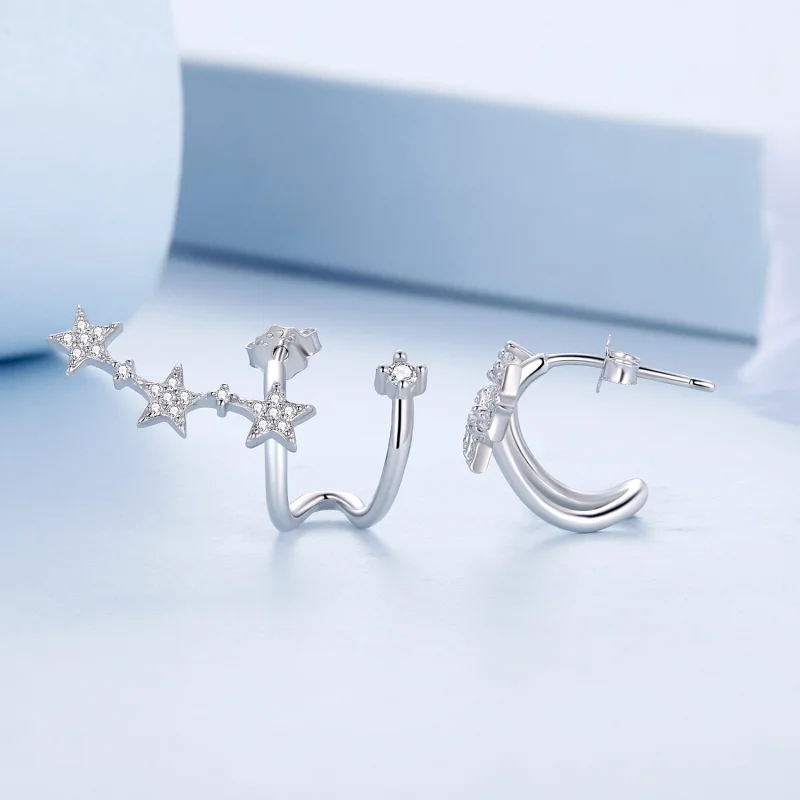 (image for) Pandora Style Star Stud Earrings - BSE700 - View 3