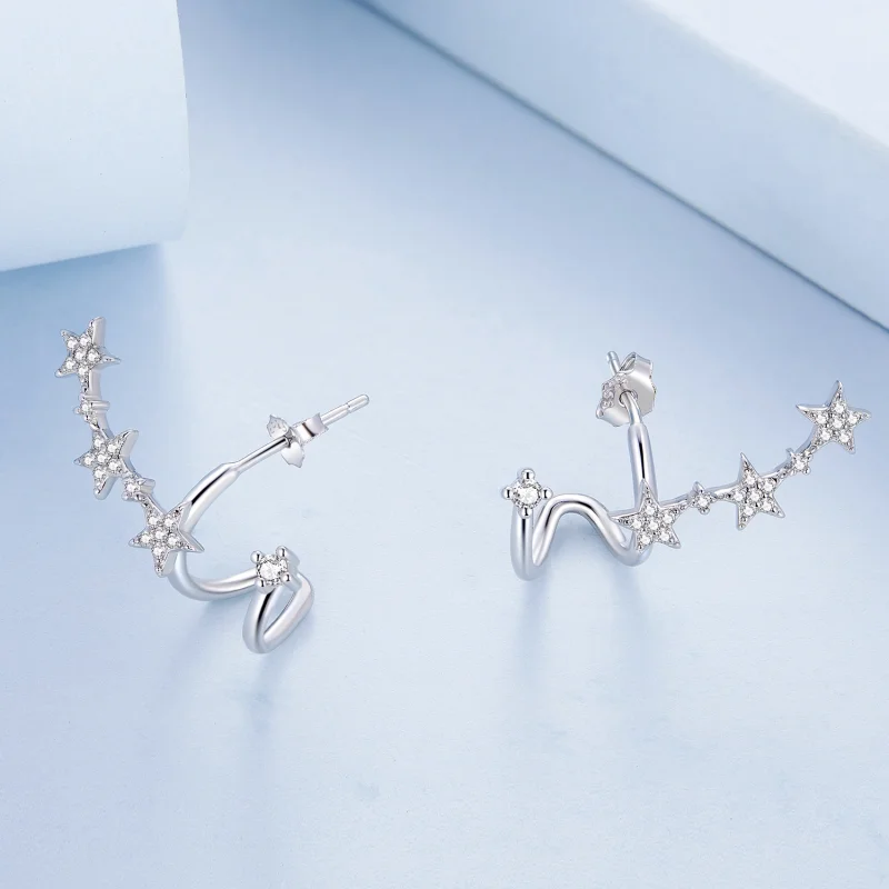 (image for) Pandora Style Star Stud Earrings - BSE700 - View 4