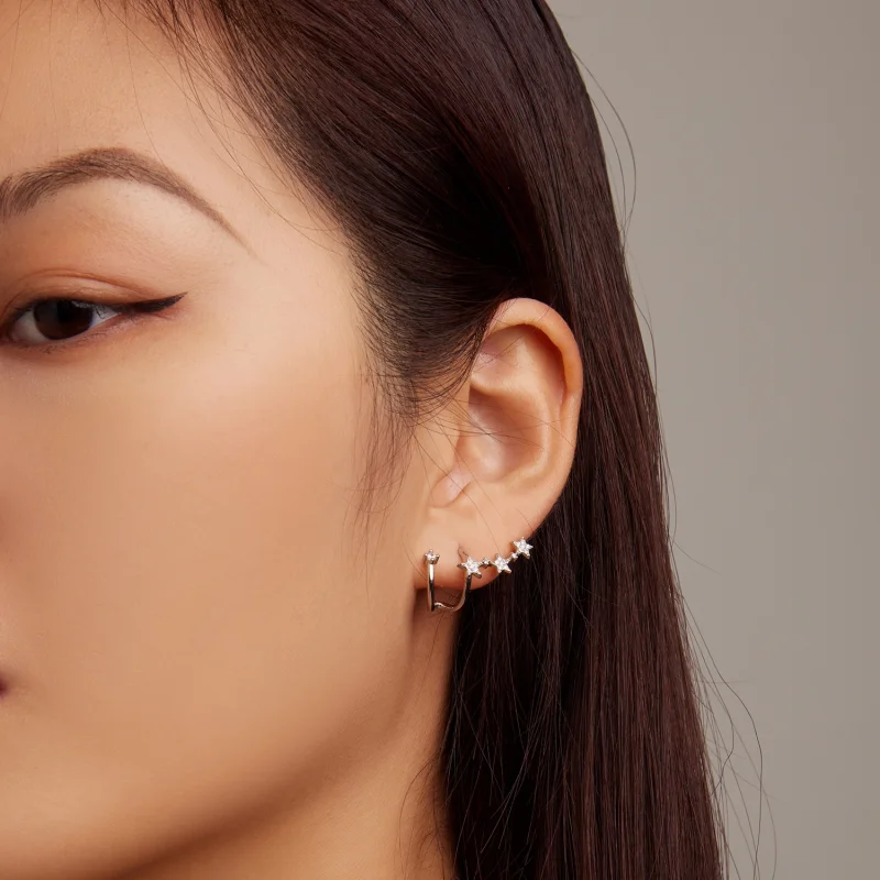 (image for) Pandora Style Star Stud Earrings - BSE700 - View 6