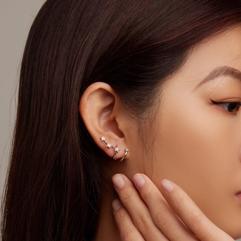 (image for) Pandora Style Star Stud Earrings - BSE700 - View 8