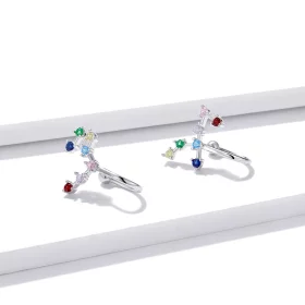 Pandora Style Star Track Stud Earrings - BSE457 Pandora Style Star Track Stud Earrings - BSE457