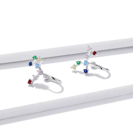 Pandora Style Star Track Stud Earrings - BSE457