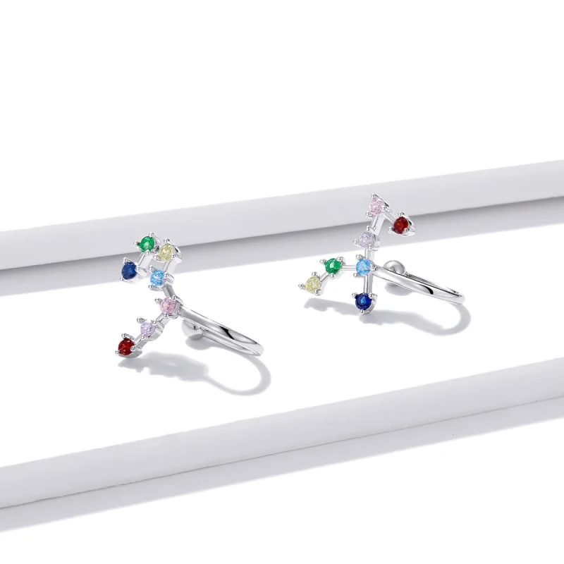 (image for) Pandora Style Star Track Stud Earrings - BSE457 - View 2