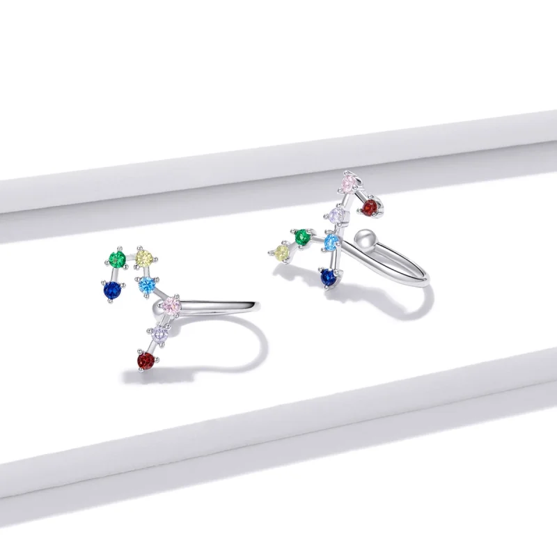 (image for) Pandora Style Star Track Stud Earrings - BSE457 - View 3