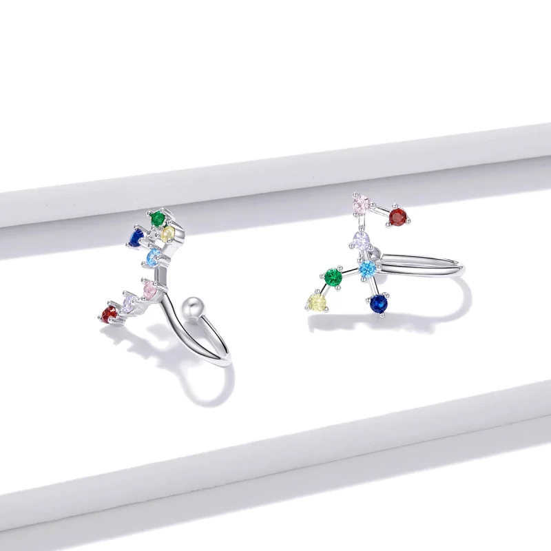 (image for) Pandora Style Star Track Stud Earrings - BSE457 - View 4