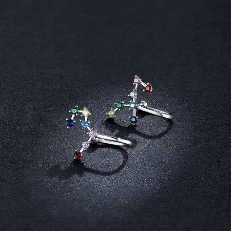 Pandora Style Star Track Stud Earrings - BSE457