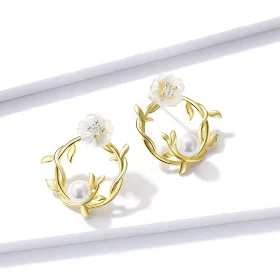 Pandora Style Summer Flowers Stud Earrings - BSE309 Pandora Style Summer Flowers Stud Earrings - BSE309