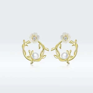 (image for) Pandora Style Summer Flowers Stud Earrings - BSE309