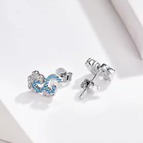 Pandora Style Summer Spray Stud Earrings - BSE121 Pandora Style Summer Spray Stud Earrings - BSE121