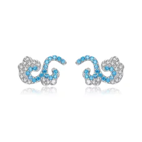 Pandora Style Summer Spray Stud Earrings - BSE121