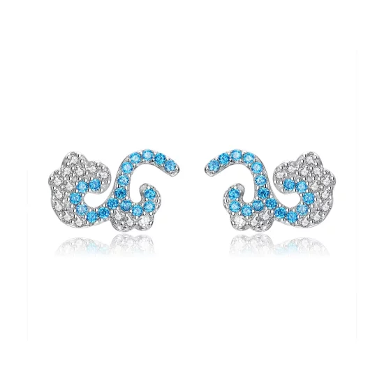 Pandora Style Summer Spray Stud Earrings - BSE121