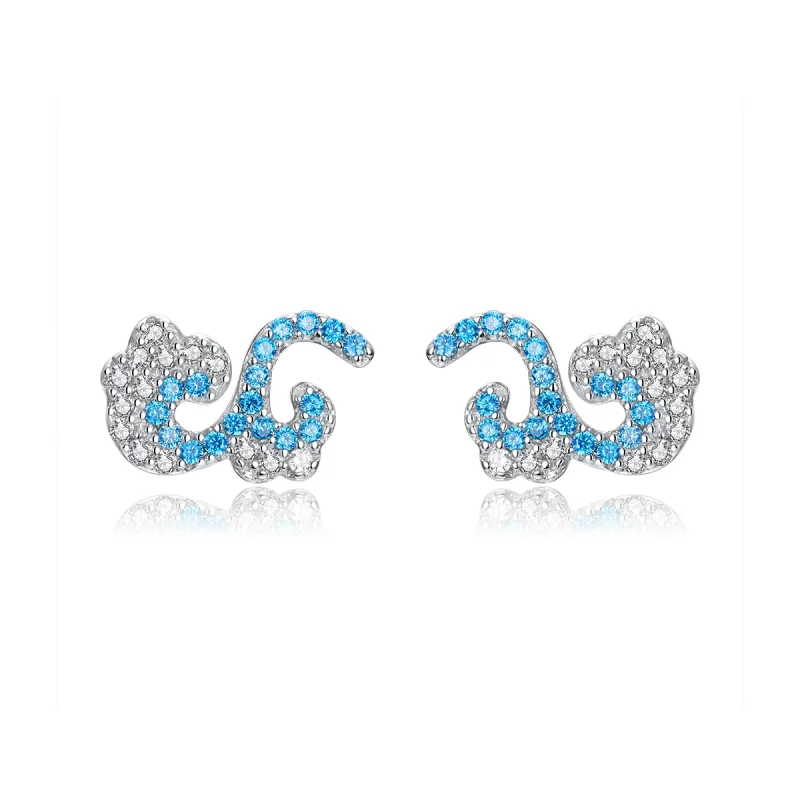 (image for) Pandora Style Summer Spray Stud Earrings - BSE121 - Product Image