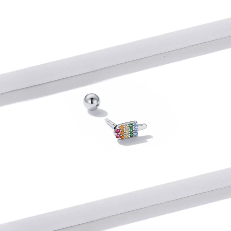 (image for) Pandora Style Summer Sweetheart - Ice Cream Stud Earrings - BSE491-A - View 2