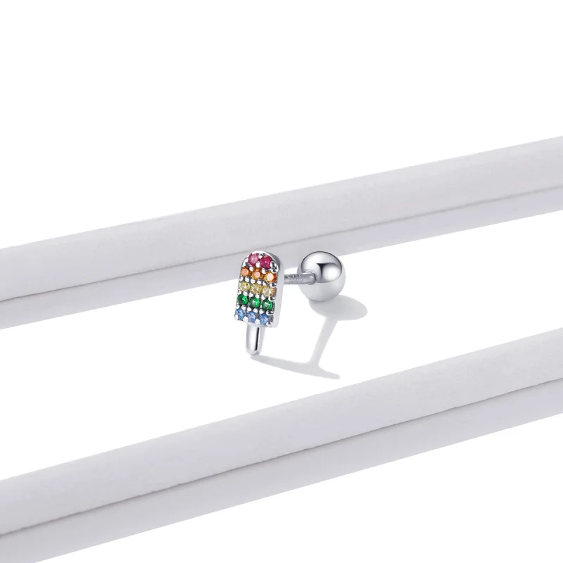 (image for) Pandora Style Summer Sweetheart - Ice Cream Stud Earrings - BSE491-A - View 3
