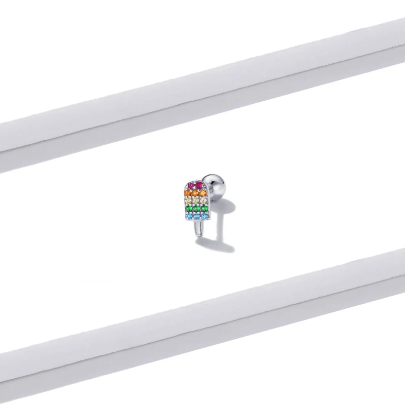 (image for) Pandora Style Summer Sweetheart - Ice Cream Stud Earrings - BSE491-A - View 4