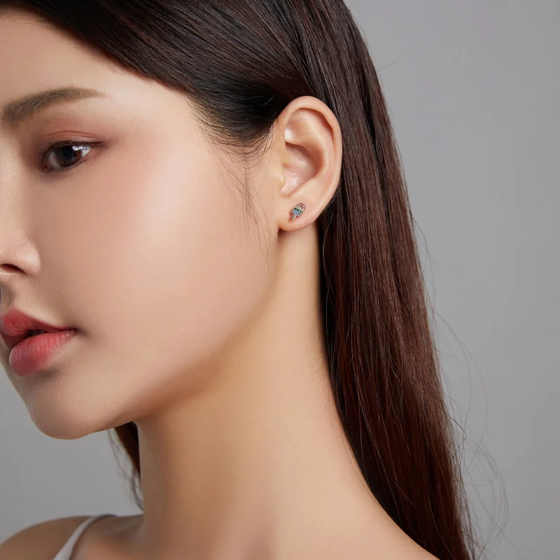 (image for) Pandora Style Summer Sweetheart - Ice Cream Stud Earrings - BSE491-A - View 6