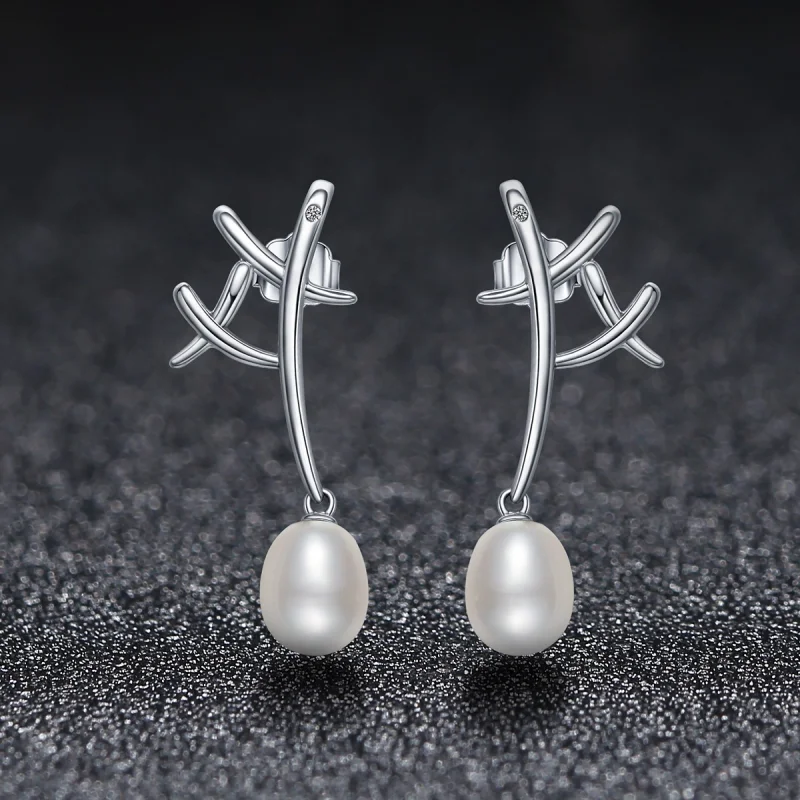 (image for) Pandora Style Time Silhouette Stud Earrings - VSE079 - View 2