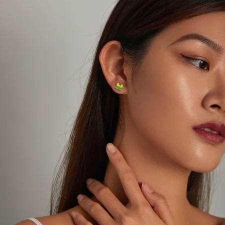 Pandora Style Two Orioles Stud Earrings - SCE1278