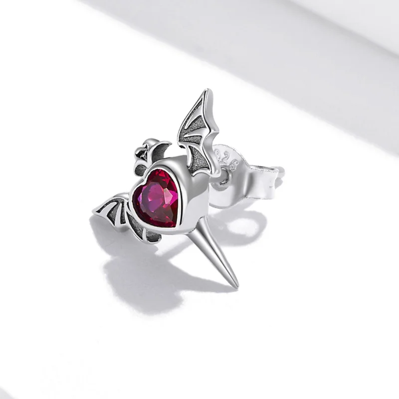 (image for) Pandora Style Wings Love Stud Earrings - SCE1179 - View 4