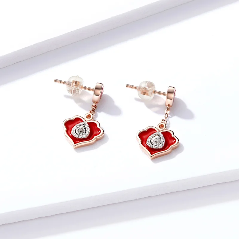 (image for) Pandora Style Wishful Lines Stud Earrings - BSE324 - View 2