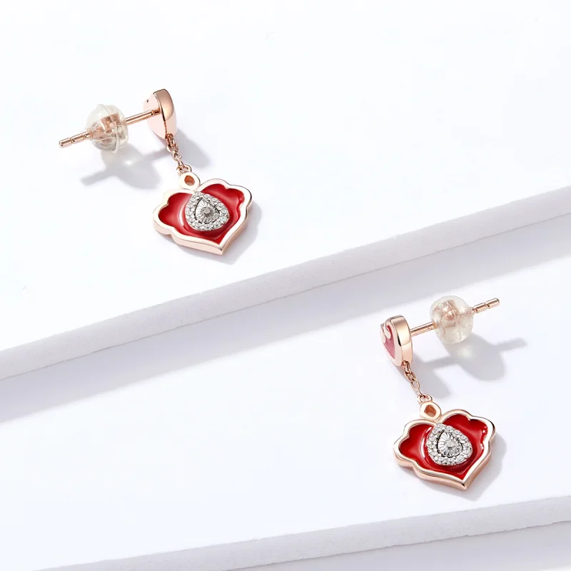 (image for) Pandora Style Wishful Lines Stud Earrings - BSE324 - View 4