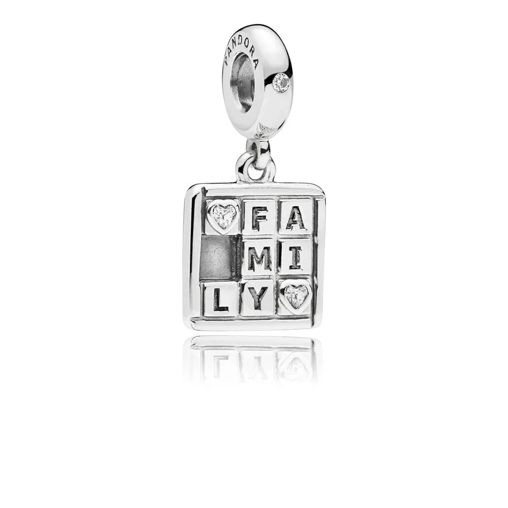 PANDORA Family Game Night Dangle Charm, Clear CZ - 797626CZ