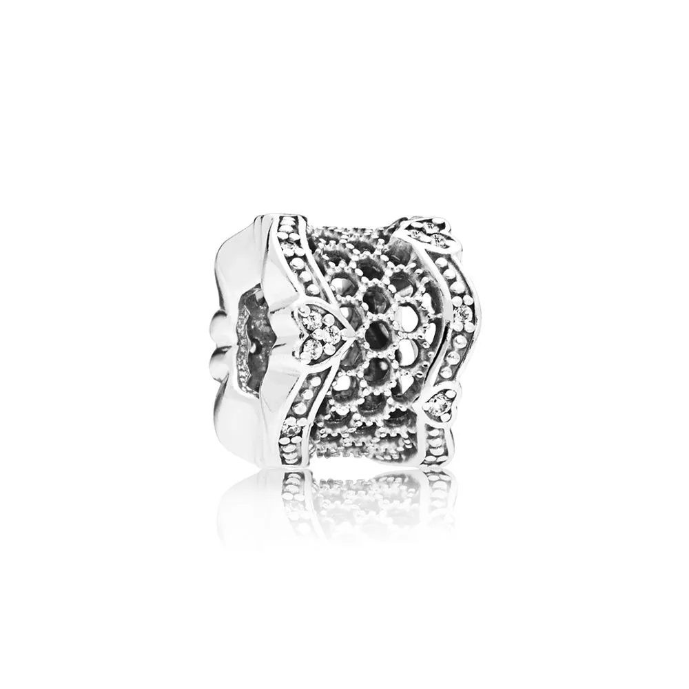 PANDORA Lace of Love Spacer, Clear CZ - 797653CZ