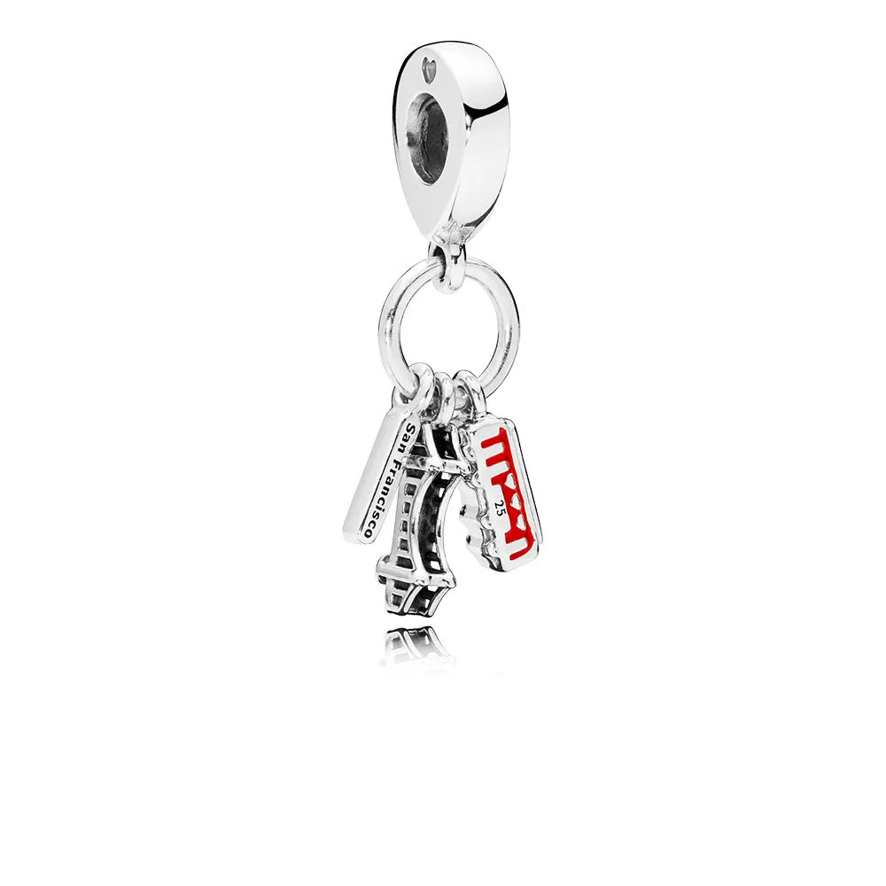 pandora san francisco highlights dangle charm red enamel 797218en09