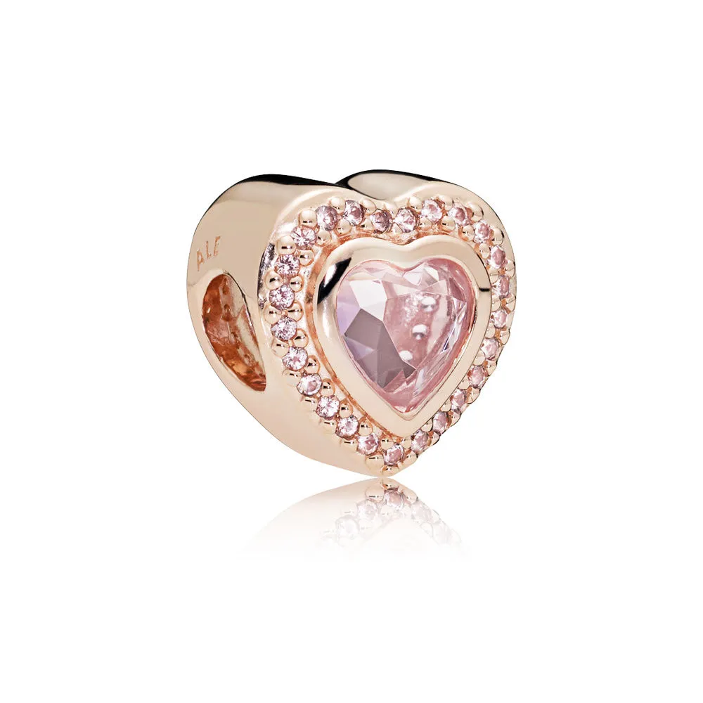 Sparkling Love Charm, PANDORA Rose™ & Pink Crystal - 787608NPM